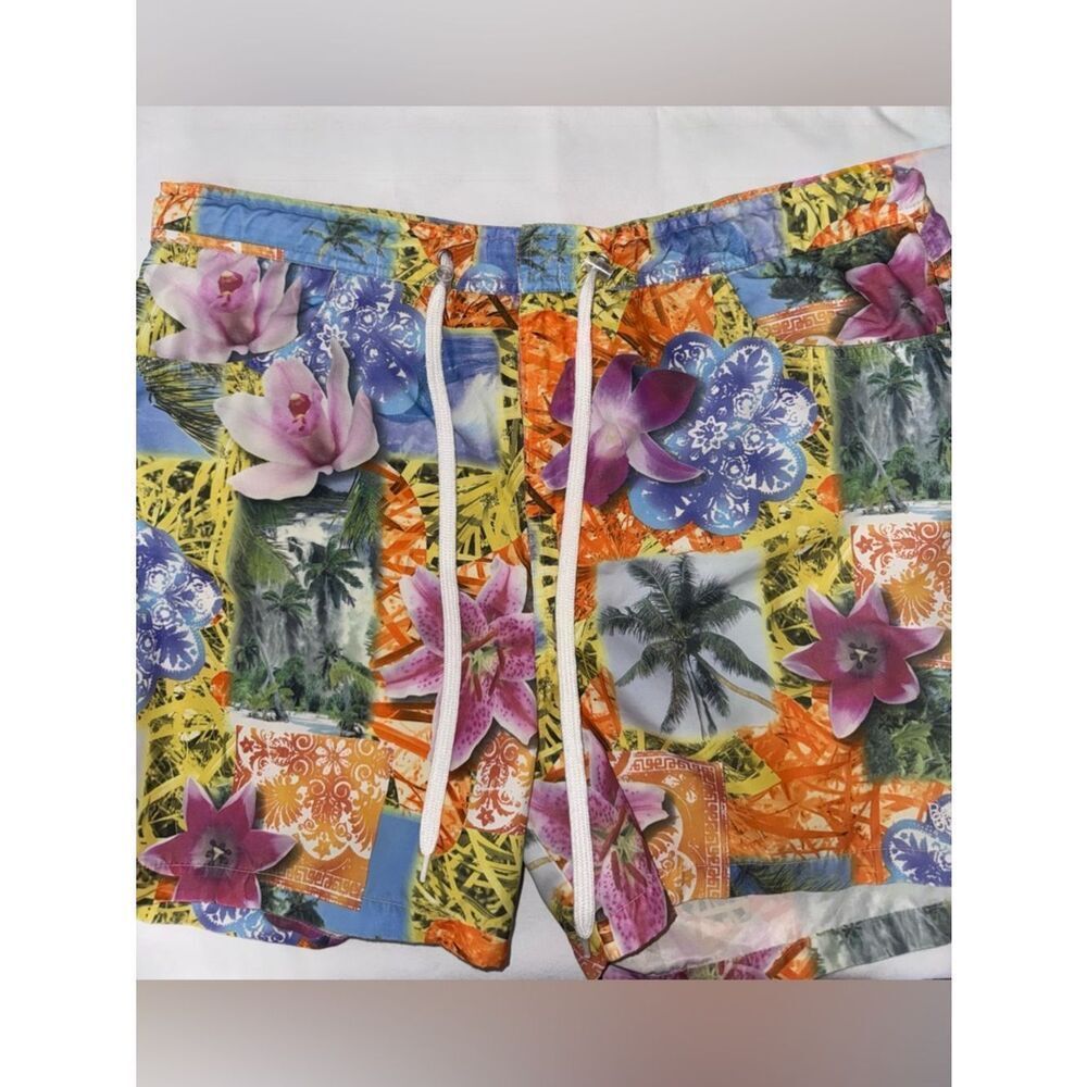 Body Glove Floral Tropical Hibiscus Board Shorts Swim Trunks Floral Palm XL EUC